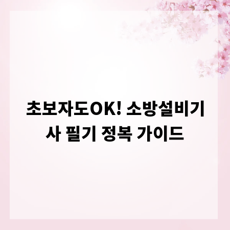 초보자도OK! 소방설비기사 필기 정복 가이드