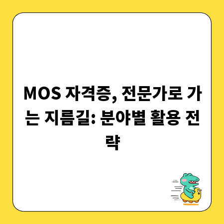 MOS 자격증, 전문가로 가는 지름길: 분야별 활용 전략