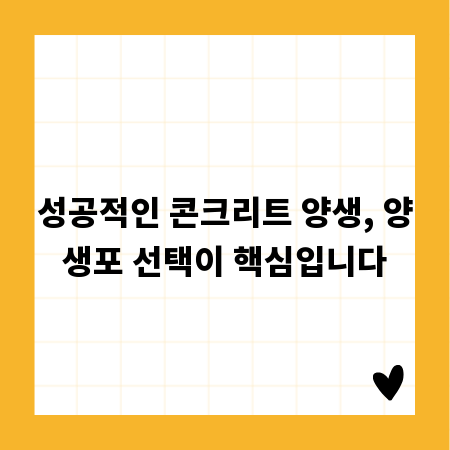 성공적인 콘크리트 양생, 양생포 선택이 핵심입니다