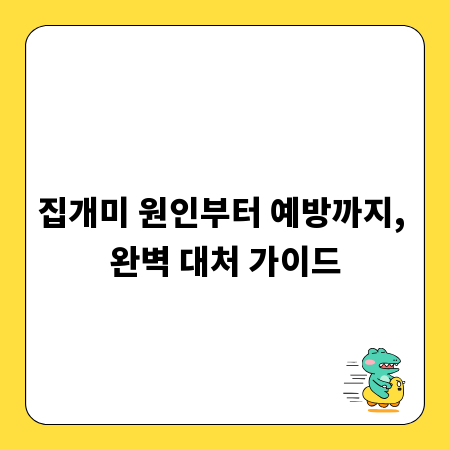 집개미 원인부터 예방까지, 완벽 대처 가이드