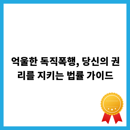 억울한 독직폭행, 당신의 권리를 지키는 법률 가이드
