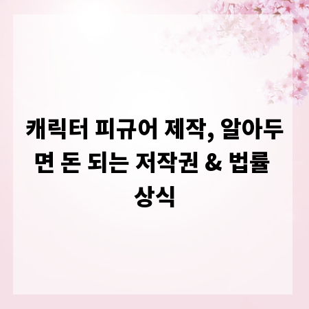 캐릭터 피규어 제작, 알아두면 돈 되는 저작권 & 법률 상식