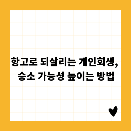 항고로 되살리는 개인회생, 승소 가능성 높이는 방법