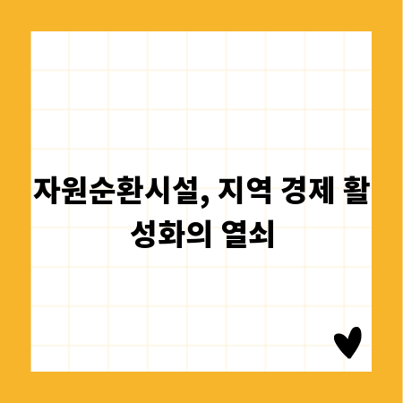 자원순환시설, 지역 경제 활성화의 열쇠