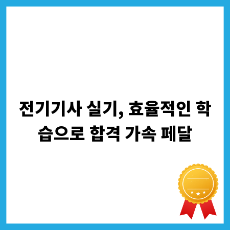 전기기사 실기, 효율적인 학습으로 합격 가속 페달