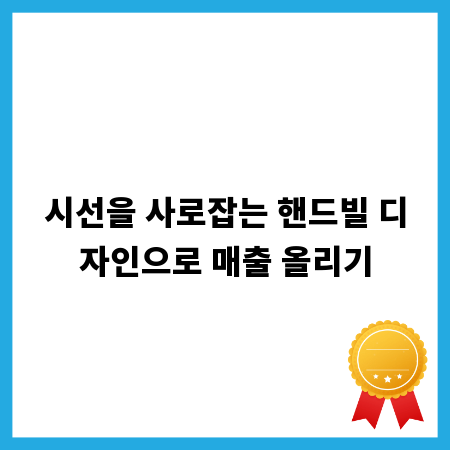 시선을 사로잡는 핸드빌 디자인으로 매출 올리기