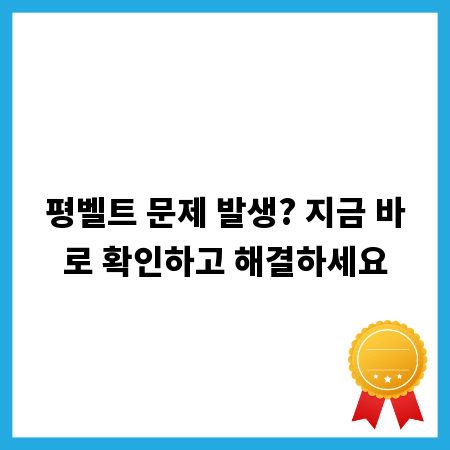 평벨트 문제 발생? 지금 바로 확인하고 해결하세요