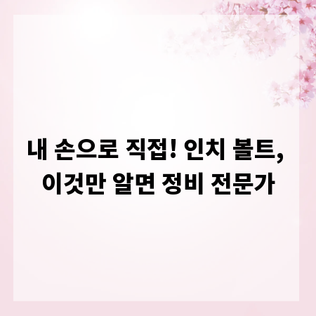 내 손으로 직접! 인치 볼트, 이것만 알면 정비 전문가