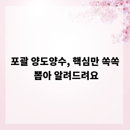 포괄 양도양수, 핵심만 쏙쏙 뽑아 알려드려요
