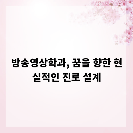 방송영상학과, 꿈을 향한 현실적인 진로 설계