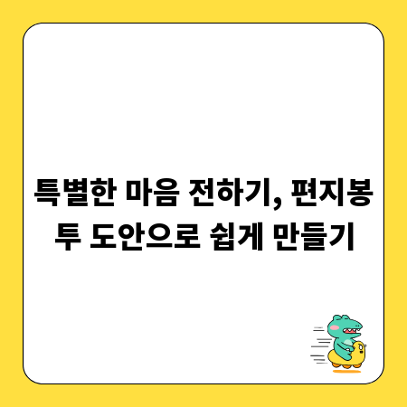 특별한 마음 전하기, 편지봉투 도안으로 쉽게 만들기