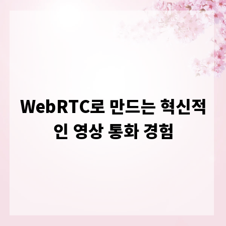 WebRTC로 만드는 혁신적인 영상 통화 경험