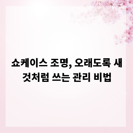 쇼케이스 조명, 오래도록 새것처럼 쓰는 관리 비법