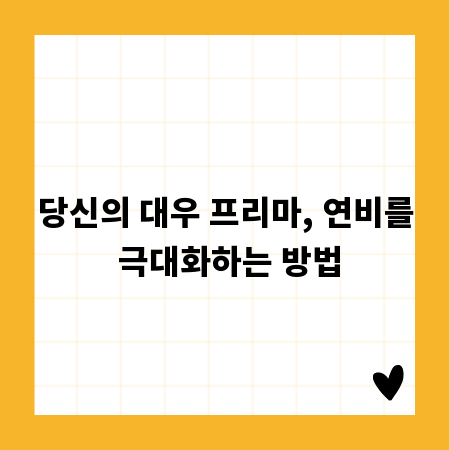 당신의 대우 프리마, 연비를 극대화하는 방법