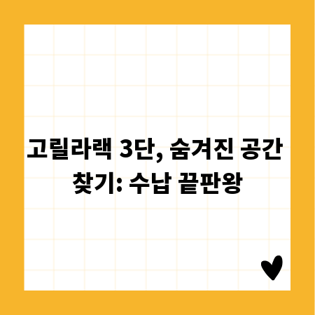 고릴라랙 3단, 숨겨진 공간 찾기: 수납 끝판왕