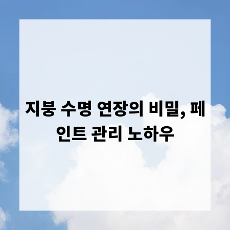 지붕 수명 연장의 비밀, 페인트 관리 노하우