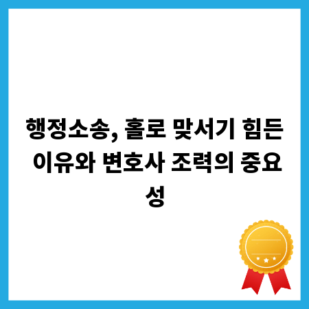 행정소송, 홀로 맞서기 힘든 이유와 변호사 조력의 중요성