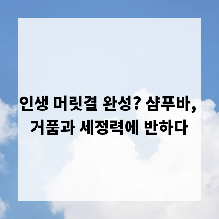 인생 머릿결 완성? 샴푸바, 거품과 세정력에 반하다