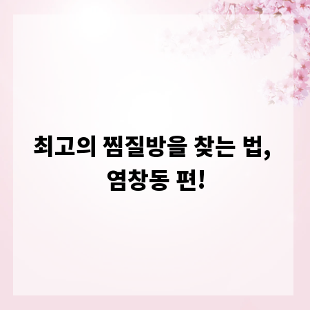 최고의 찜질방을 찾는 법, 염창동 편!
