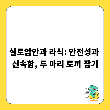실로암안과 라식: 안전성과 신속함, 두 마리 토끼 잡기