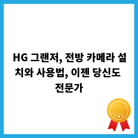 HG 그랜저, 전방 카메라 설치와 사용법, 이젠 당신도 전문가