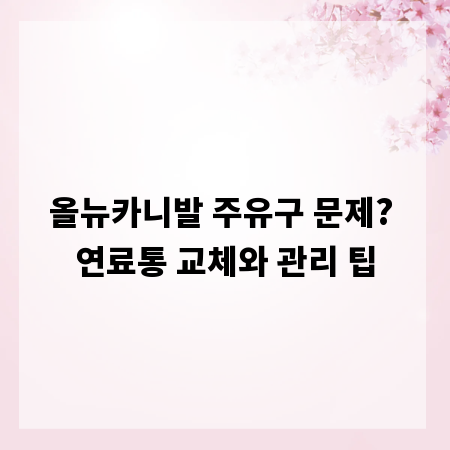 올뉴카니발 주유구 문제? 연료통 교체와 관리 팁