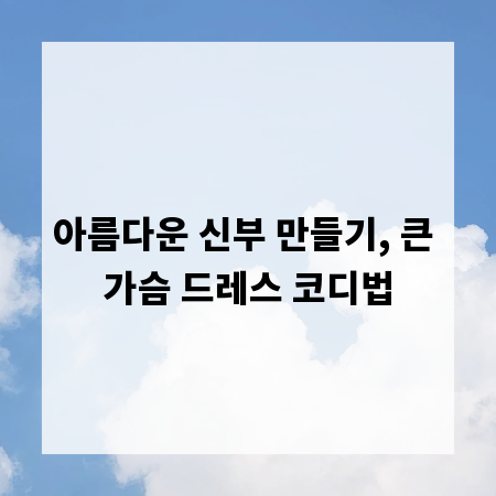아름다운 신부 만들기, 큰 가슴 드레스 코디법