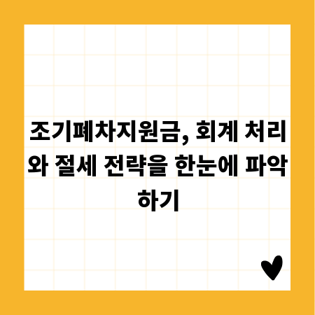 조기폐차지원금, 회계 처리와 절세 전략을 한눈에 파악하기